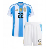 Argentina Lautaro Martinez #22 Hjemmedraktsett Barn Copa America 2024 Kortermet (+ Korte bukser)